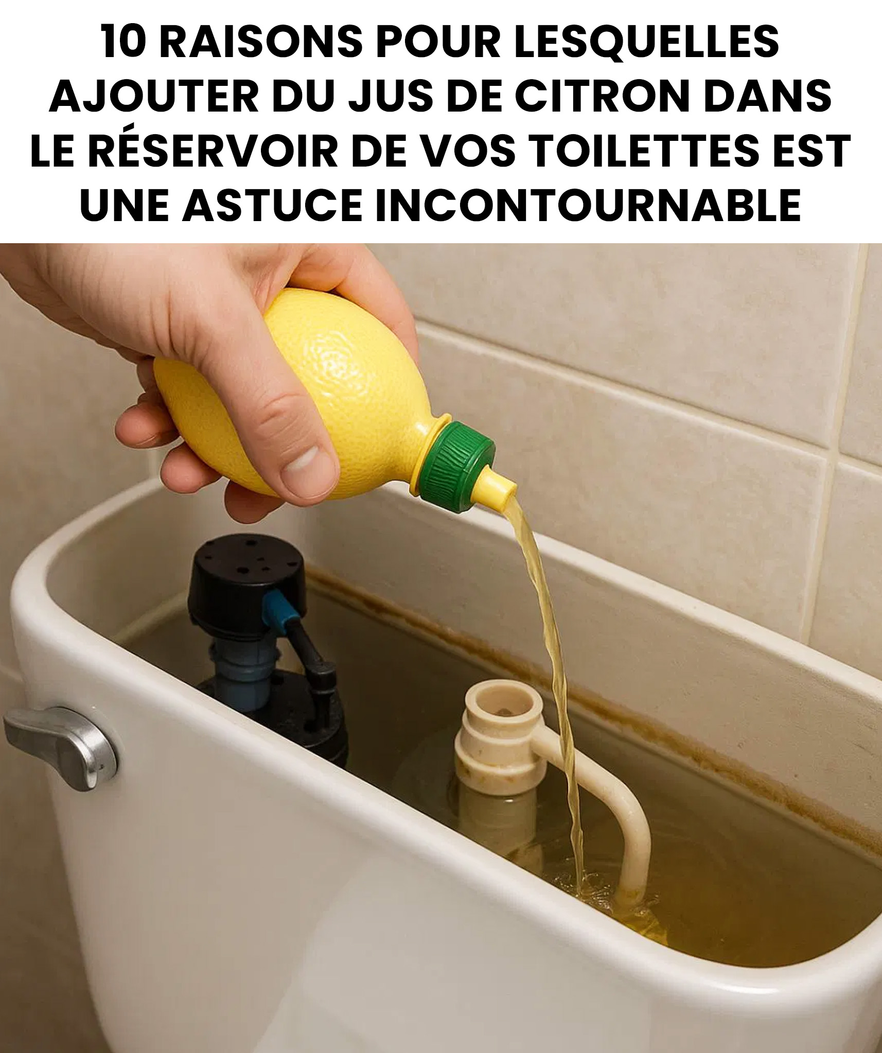 10 bonnes raisons d’ajouter du jus de citron dans le réservoir de vos toilettes