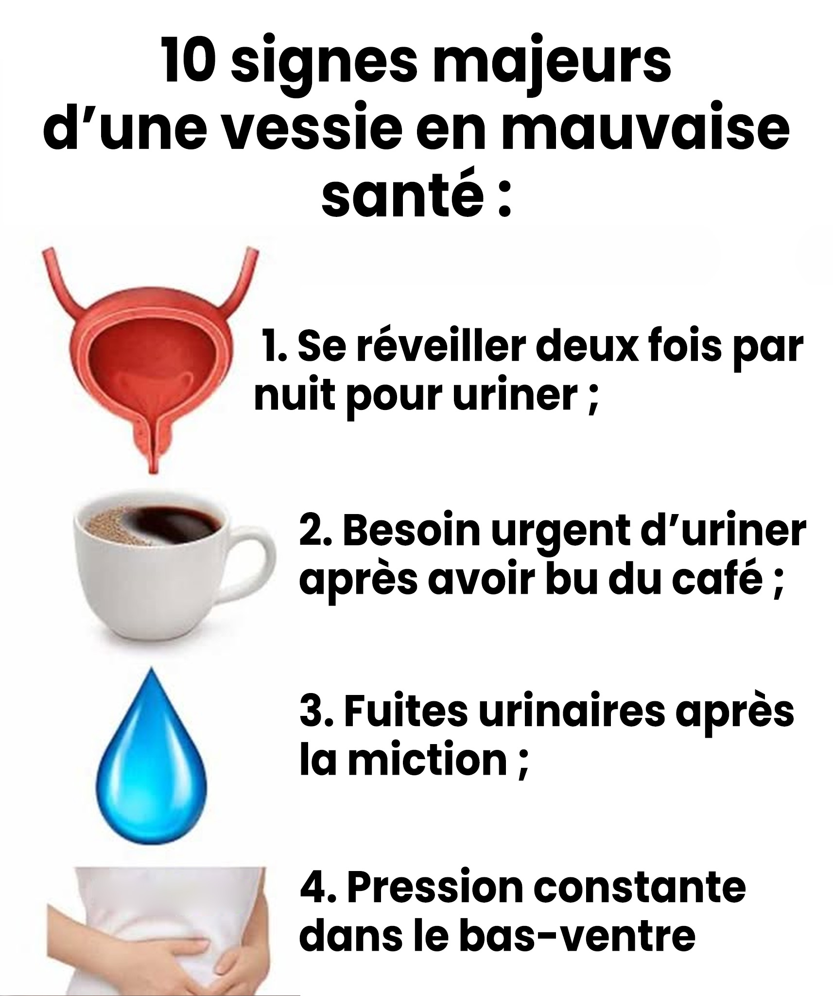 10 signes majeurs d’une vessie en mauvaise santé