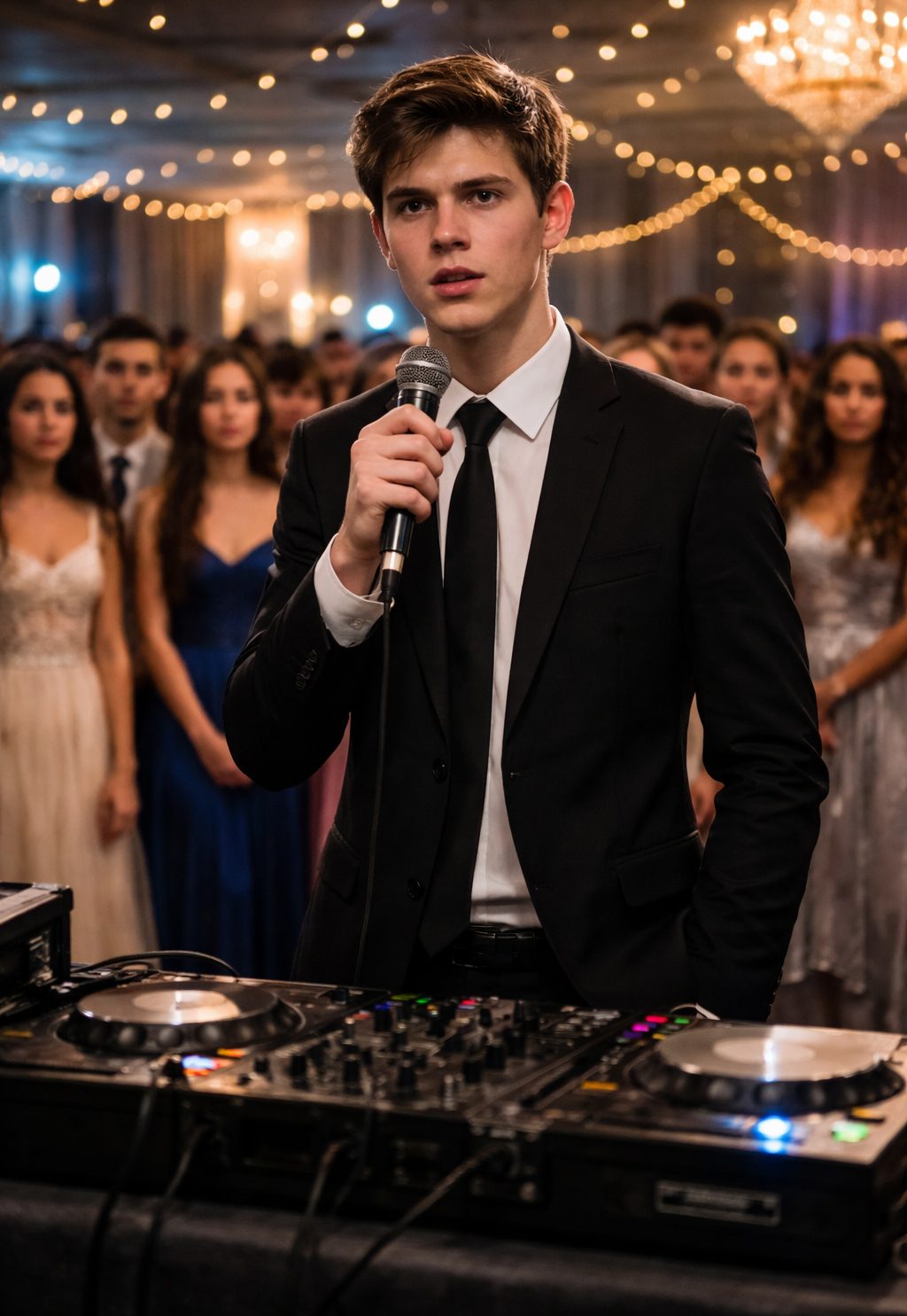 « Tu viens avec qui au bal ? » J’ai répondu « ma grand-mère, la concierge » — leurs rires ont fusé, alors j’ai saisi le micro pour leur clouer le bec.