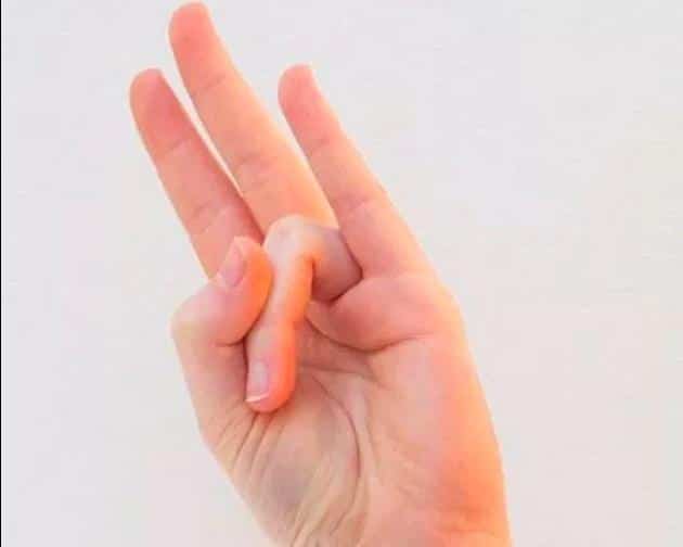 Illustration de l'Agni Mudra