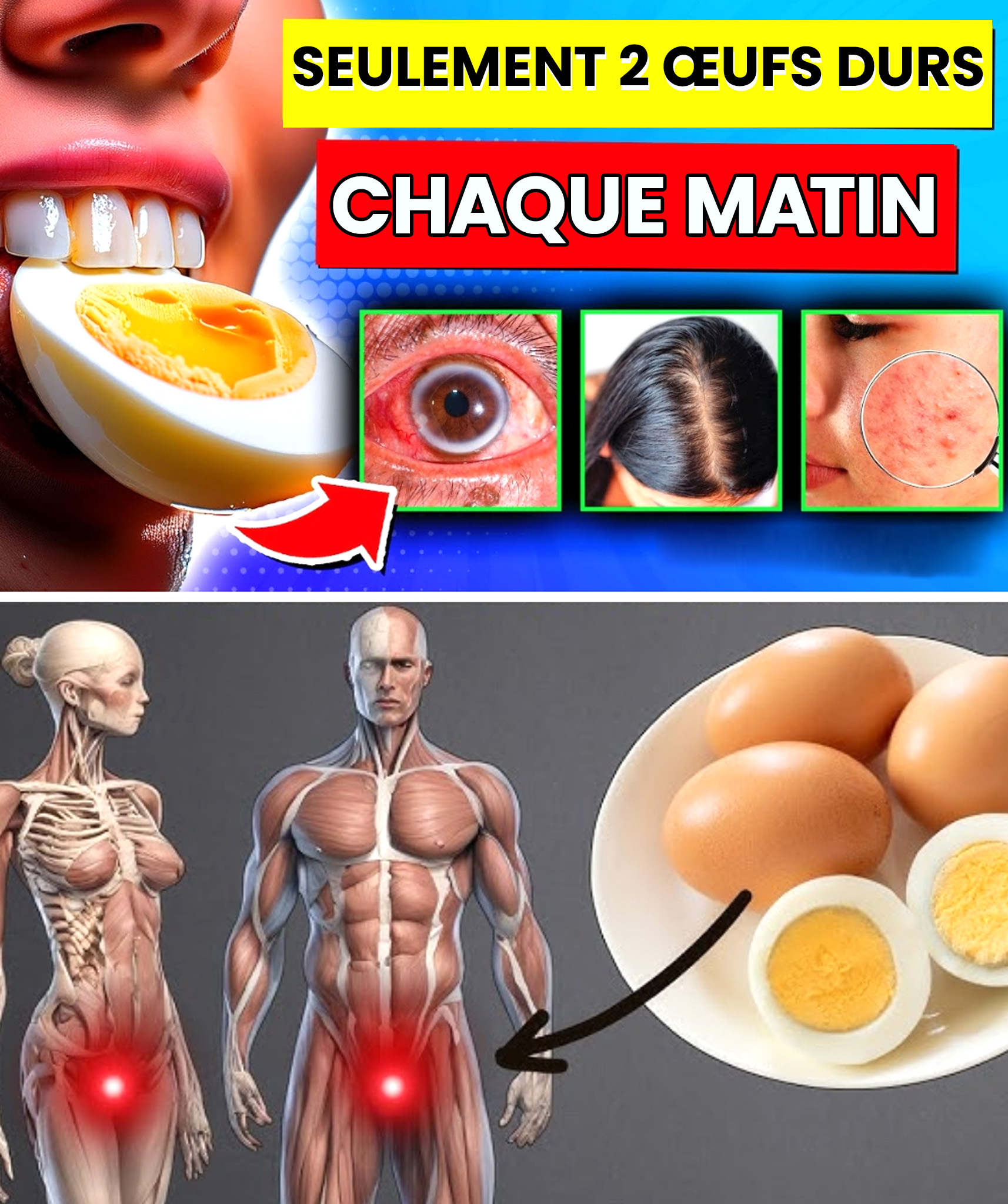 2 œufs durs chaque matin feront cela à votre corps !