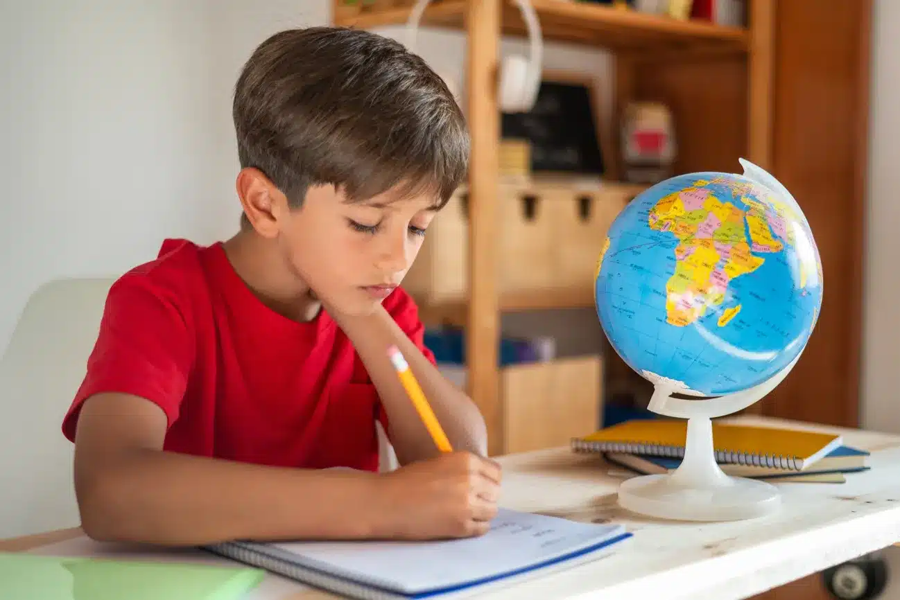 Enfant réfléchissant seul