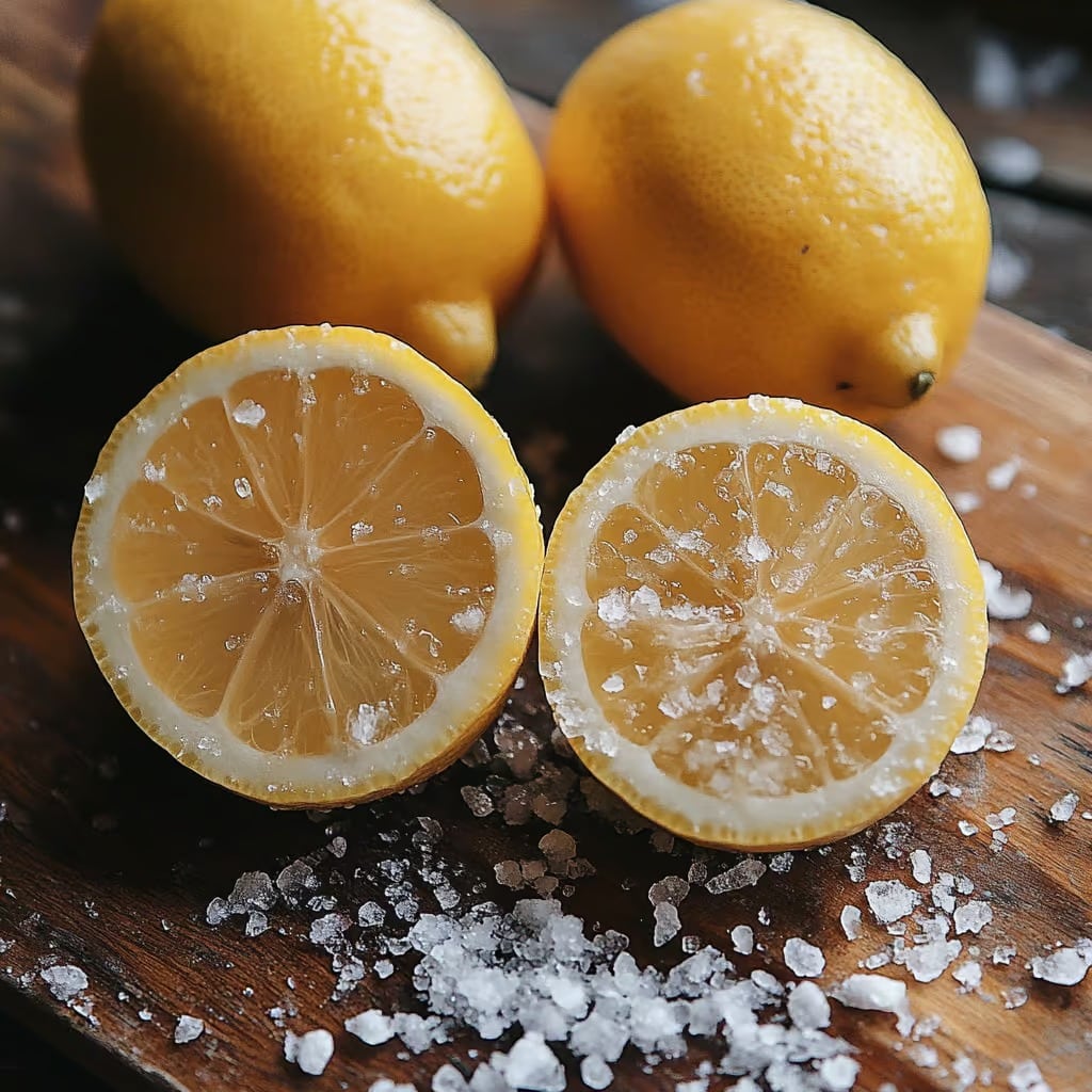 Citrons coupés et sel