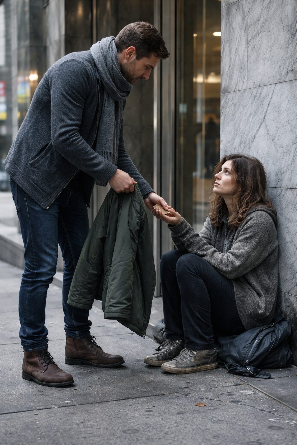 Le jour où j’ai offert mon manteau à une femme dans le besoin — une boîte en velours a bouleversé mon existence deux semaines plus tard