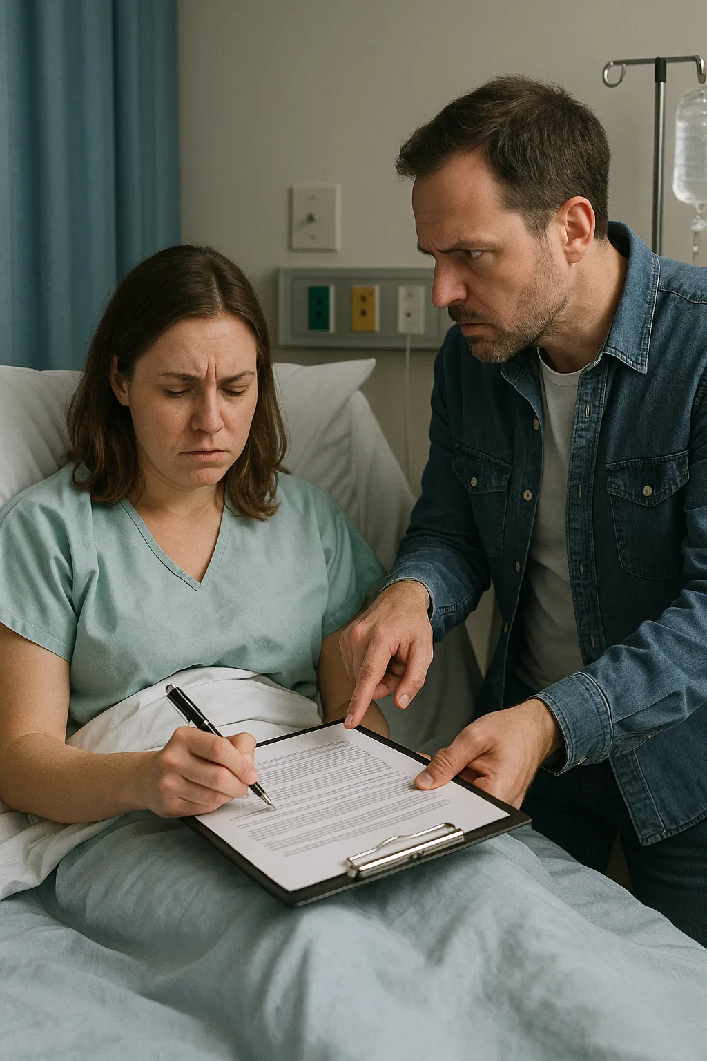 Elle signe les papiers du divorce depuis son lit d’hôpital : son mari n’avait pas prévu cette riposte