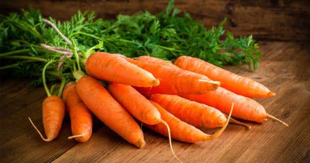 Carottes fraîches prêtes à être mixées