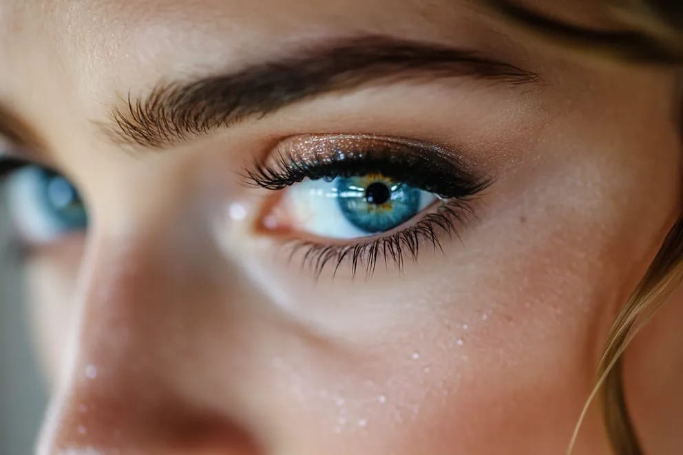 Femme préparant discrètement sa réponse