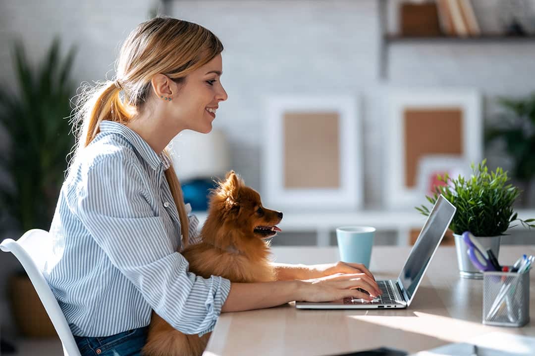 Bureau à domicile équipé pour le télétravail