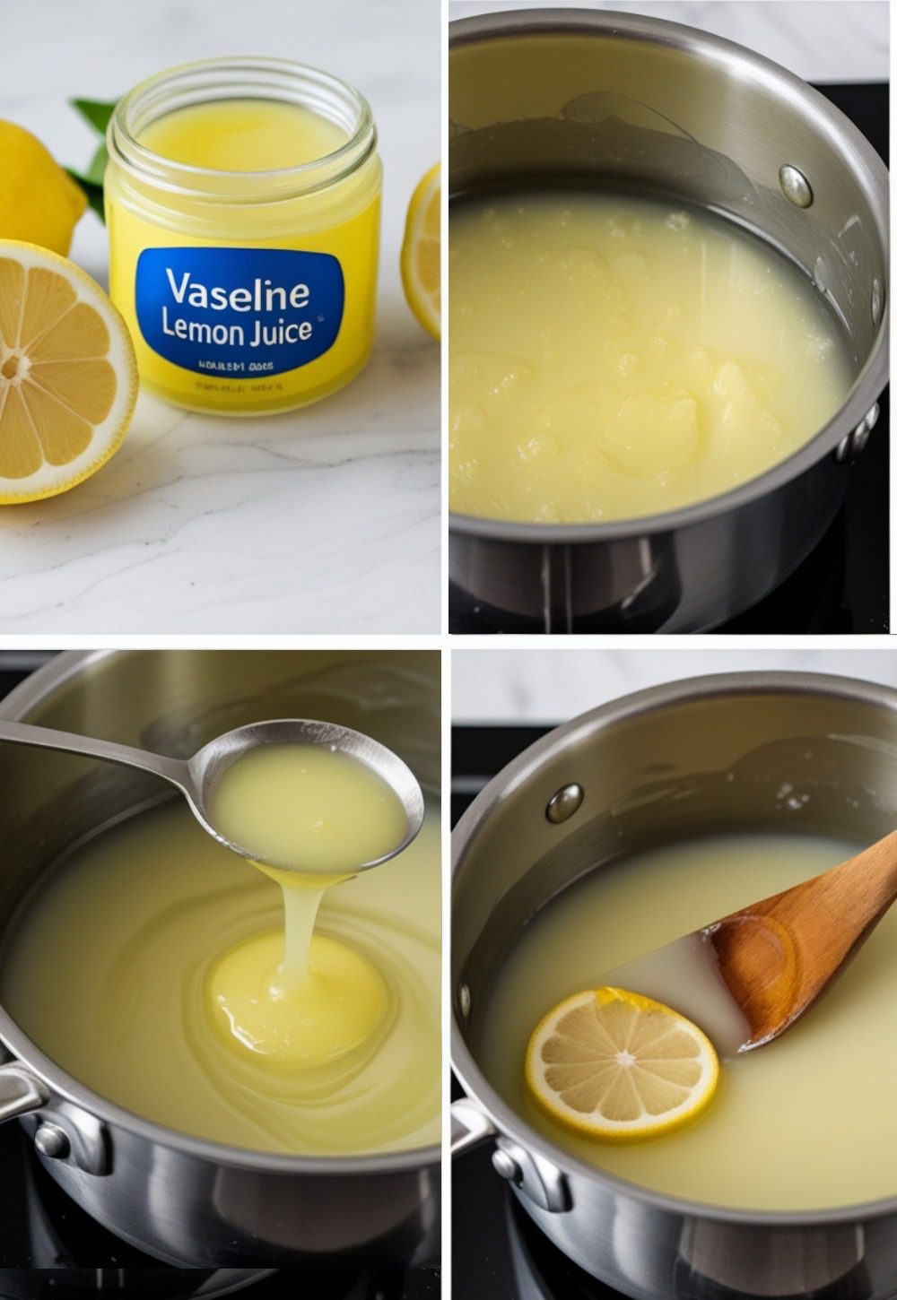 Vaseline et citron pour les soins de la peau