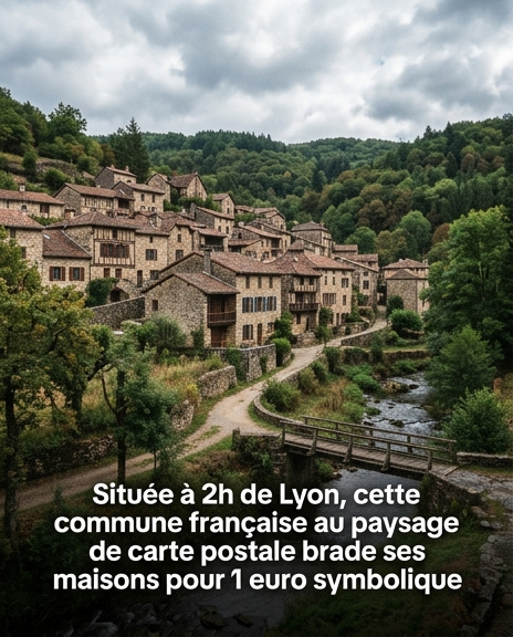 À deux heures de Lyon, cette commune française aux airs de carte postale propose ses maisons à la vente pour un euro symbolique