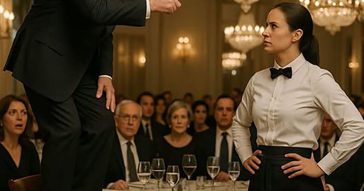 « À genoux, et nettoyez mes chaussures immédiatement ! » hurla le milliardaire à la serveuse— mais sa réponse le laissa sans voix…