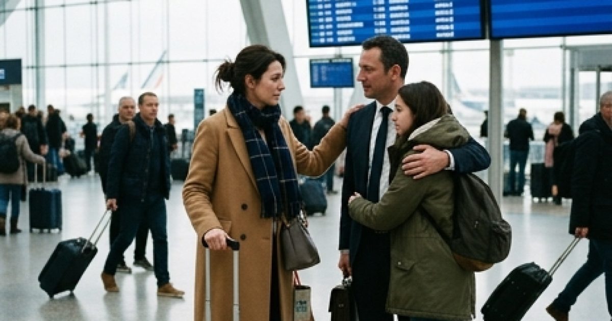 À l’aéroport, j’ai failli laisser tomber ma valise en voyant le bras de mon mari autour de la taille d’une jeune femme. Mais au lieu de crier, j’ai souri et dit : « Quelle surprise… grand frère, tu ne vas pas me la présenter ? »
