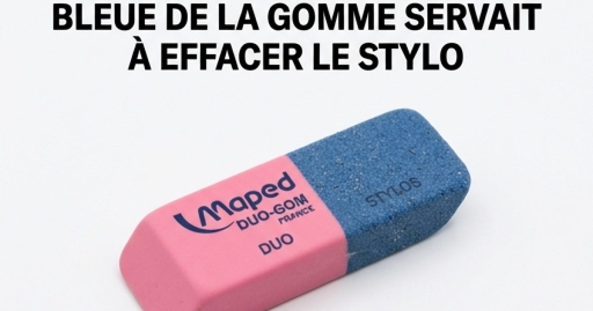 Alors, à quoi sert exactement la partie bleue de la gomme ?