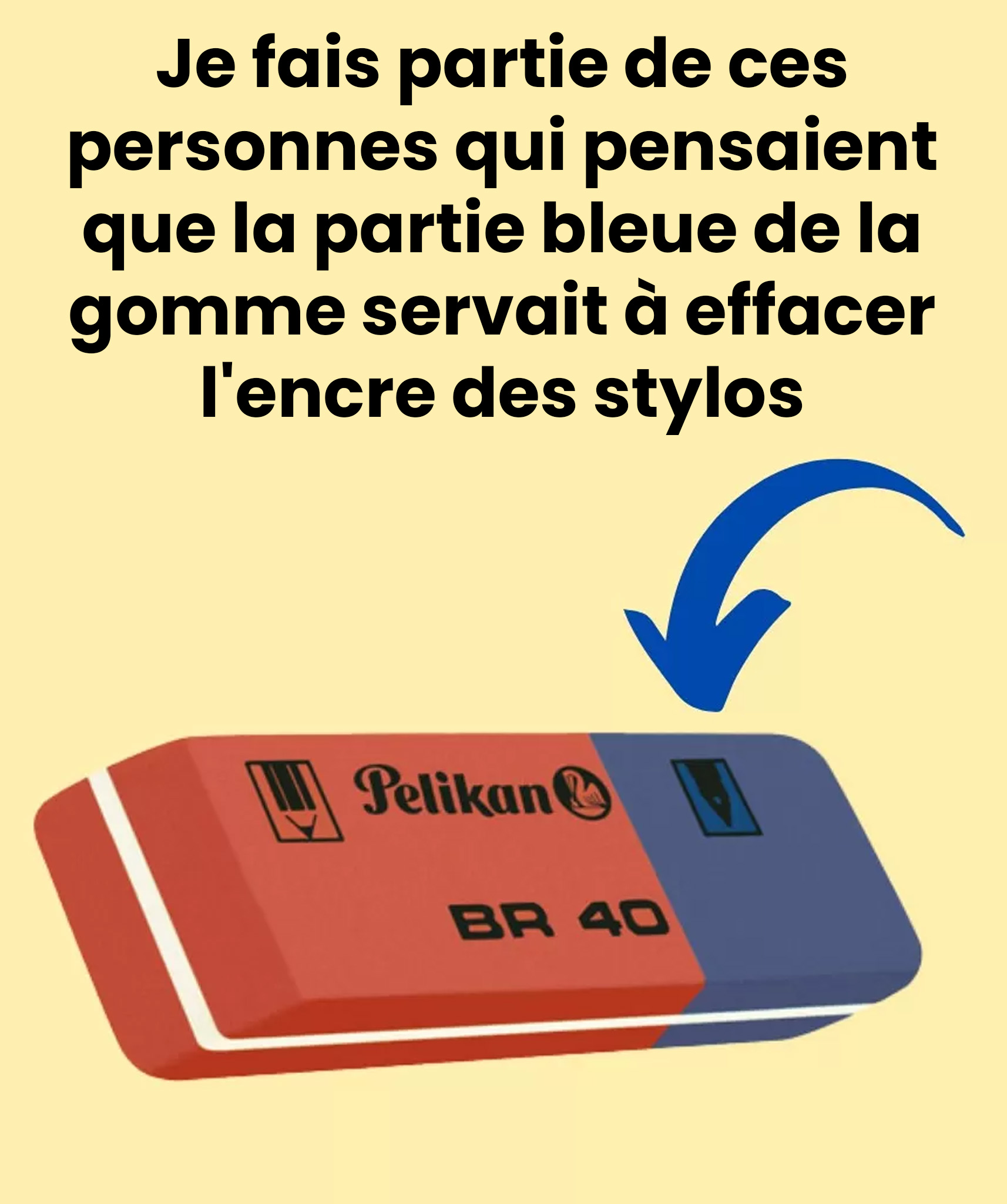 Alors, à quoi sert exactement la partie bleue de la gomme ?