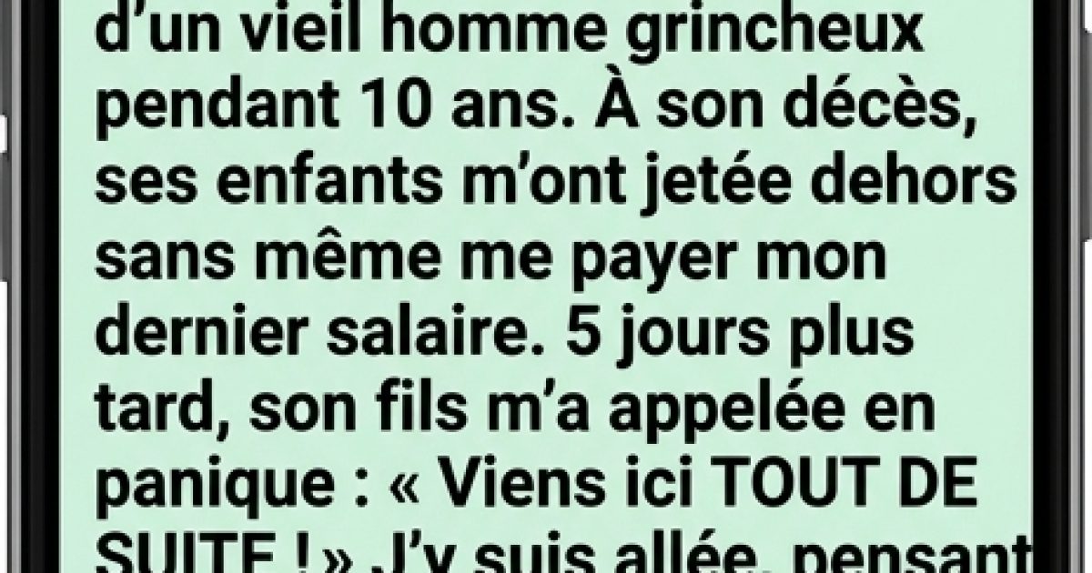 Après 10 ans comme son infirmière, ses enfants m'ont traitée comme une moins que rien… jusqu'à ce que son dernier secret soit révélé