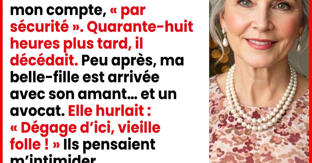 Après l’enterrement de mon fils, ma belle-fille a débarqué avec son amant et m’a demandé de « dégager »…