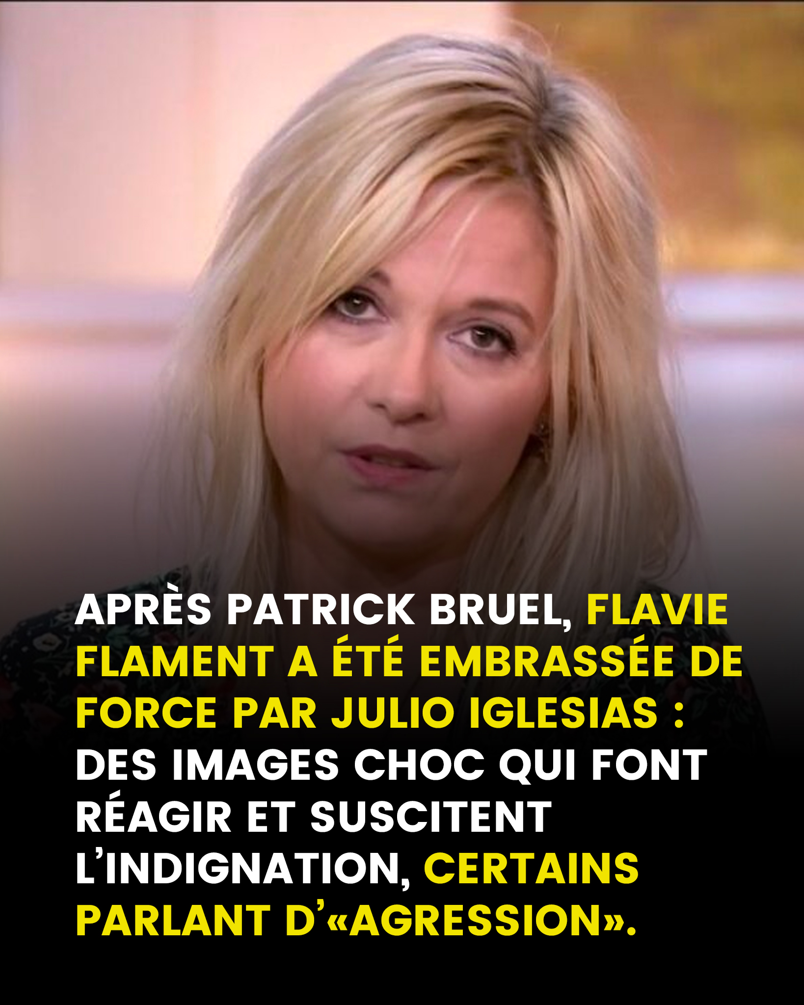 Après Patrick Bruel, Flavie Flament embrassée de force par Julio Iglesias : des images choc qui font vivement réagir, certains évoquant une « agression »