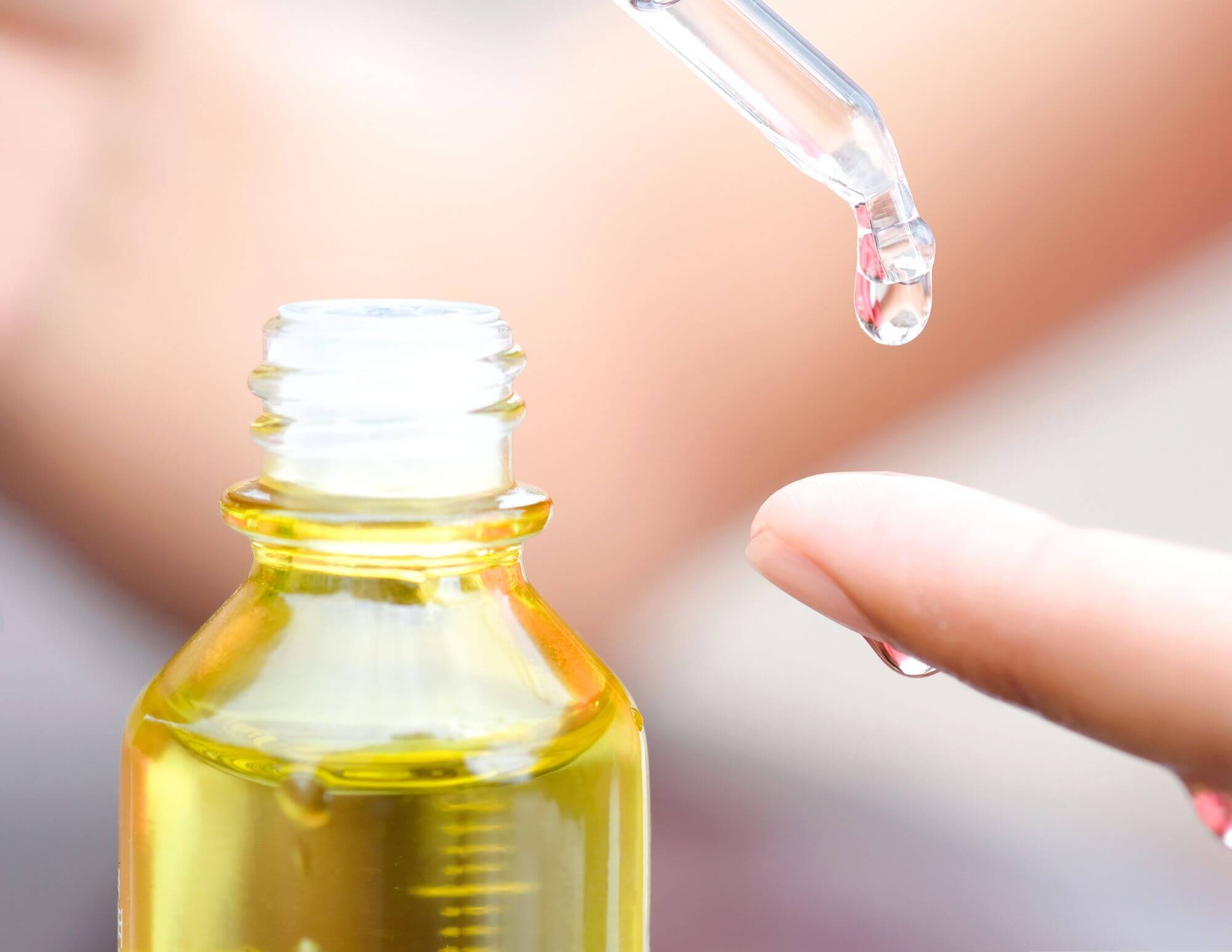 Flacon d'huile de vitamine E