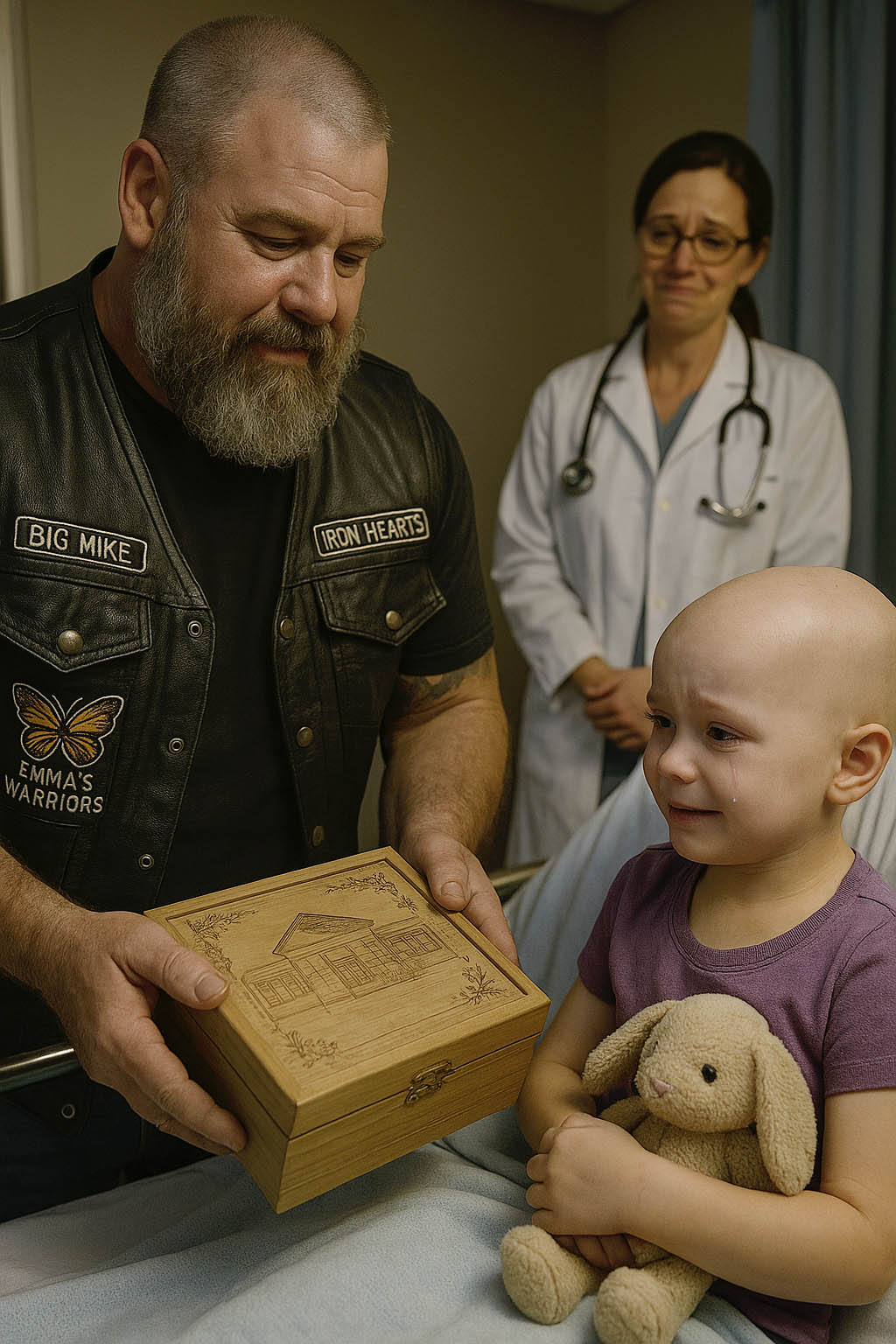 À 19 heures, 63 motards ont surgi sous la fenêtre de l’hôpital où ma fille lutte contre la maladie : un hommage qui a changé nos vies