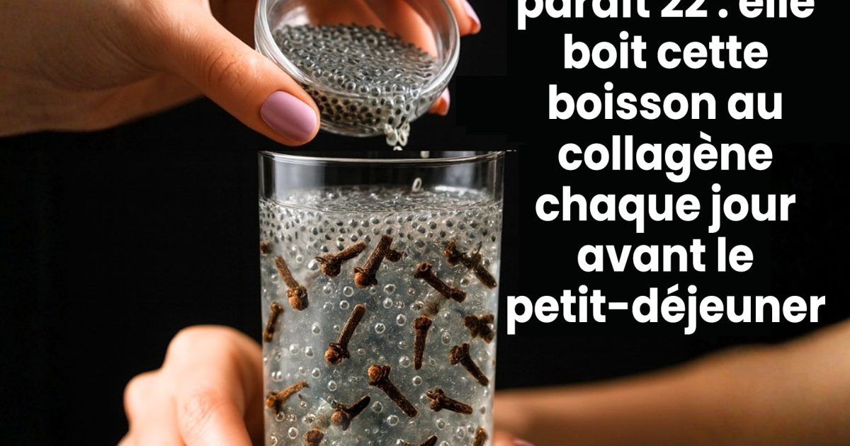 Boisson au clou de girofle, chia et collagène : stimulez votre collagène à chaque gorgée