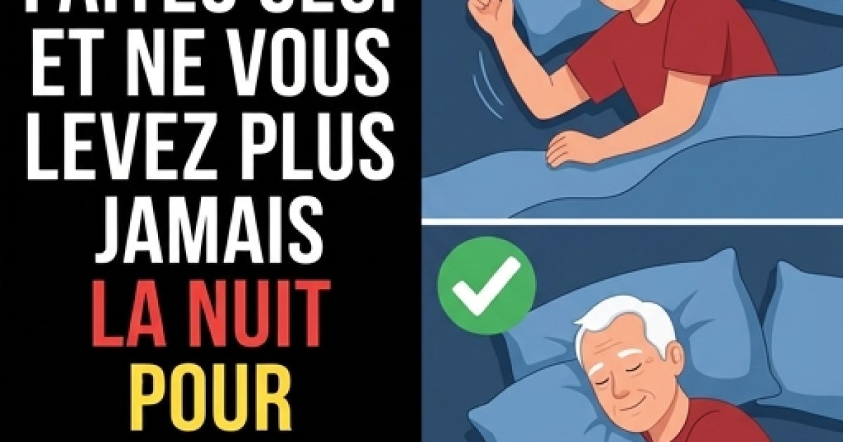 Ce n’est pas l’eau ! Voici la vraie raison pour laquelle vous vous réveillez à 2 heures du matin