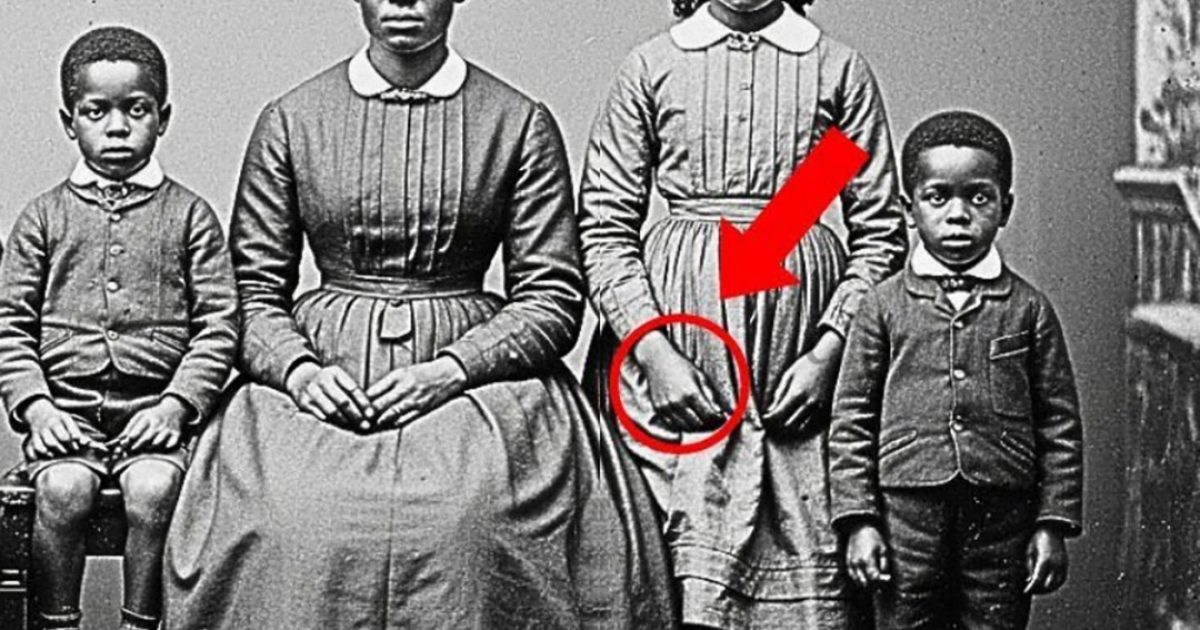 Ce n’était qu’une simple photo de famille de 1872, mais regardez de plus près la main de la sœur