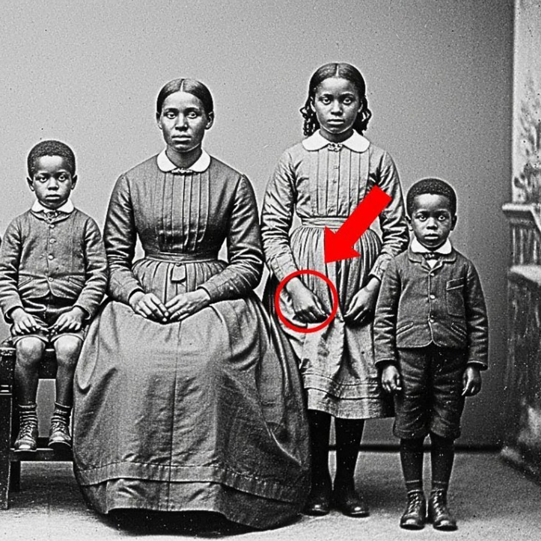 Ce n’était qu’une simple photo de famille de 1872, mais regardez de plus près la main de la sœur