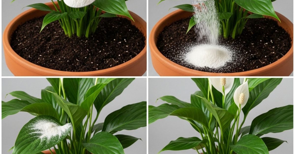 Ce simple ingrédient permet à votre lys de la paix de fleurir sans interruption pendant 10 ans