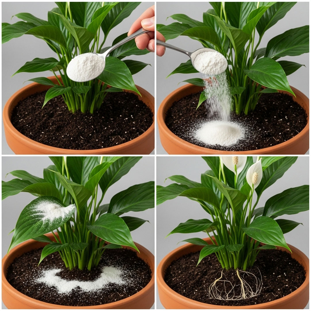 Ce simple ingrédient permet à votre lys de la paix de fleurir sans interruption pendant 10 ans