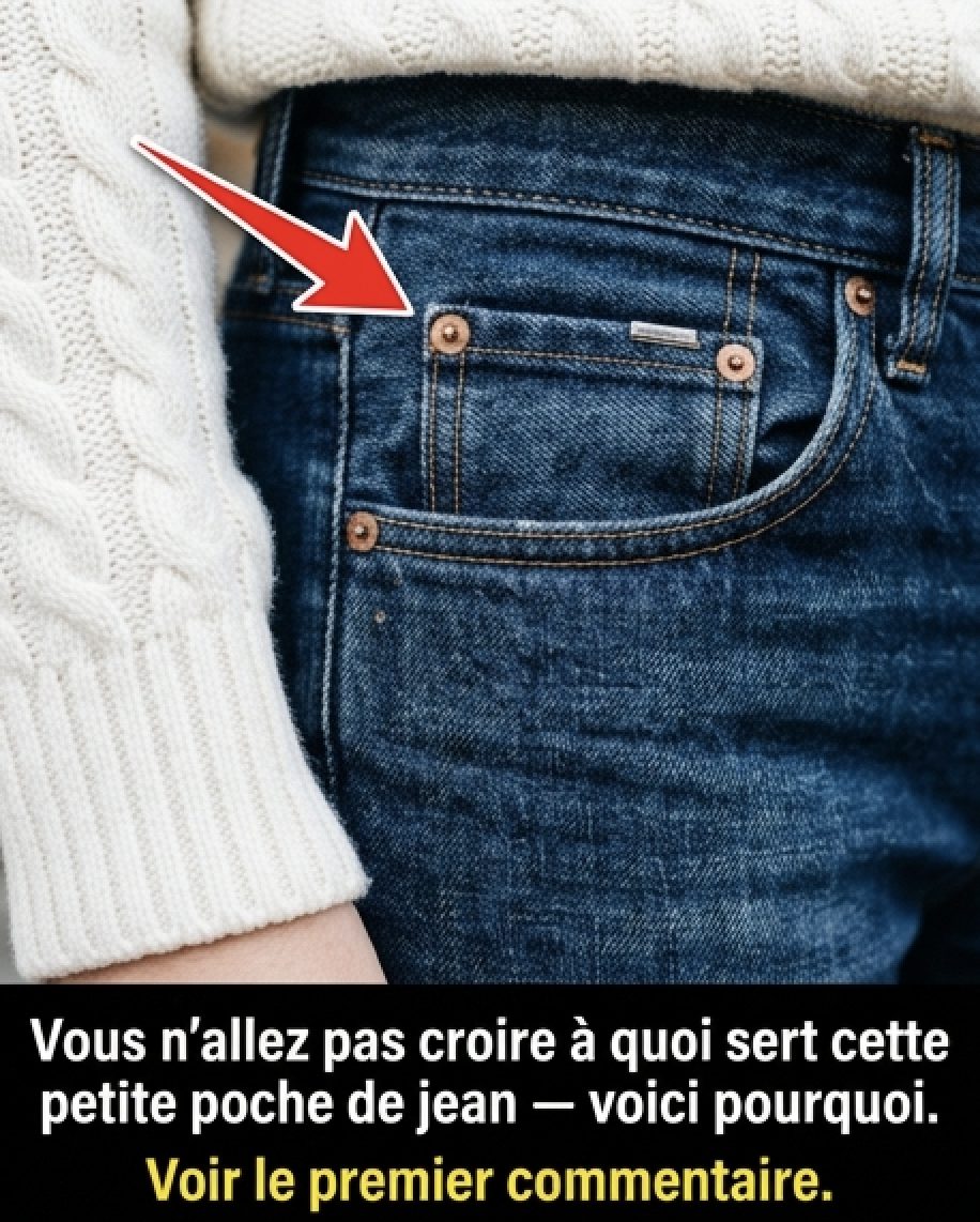 C’est pourquoi chaque jean possède une petite poche dans la poche avant…
