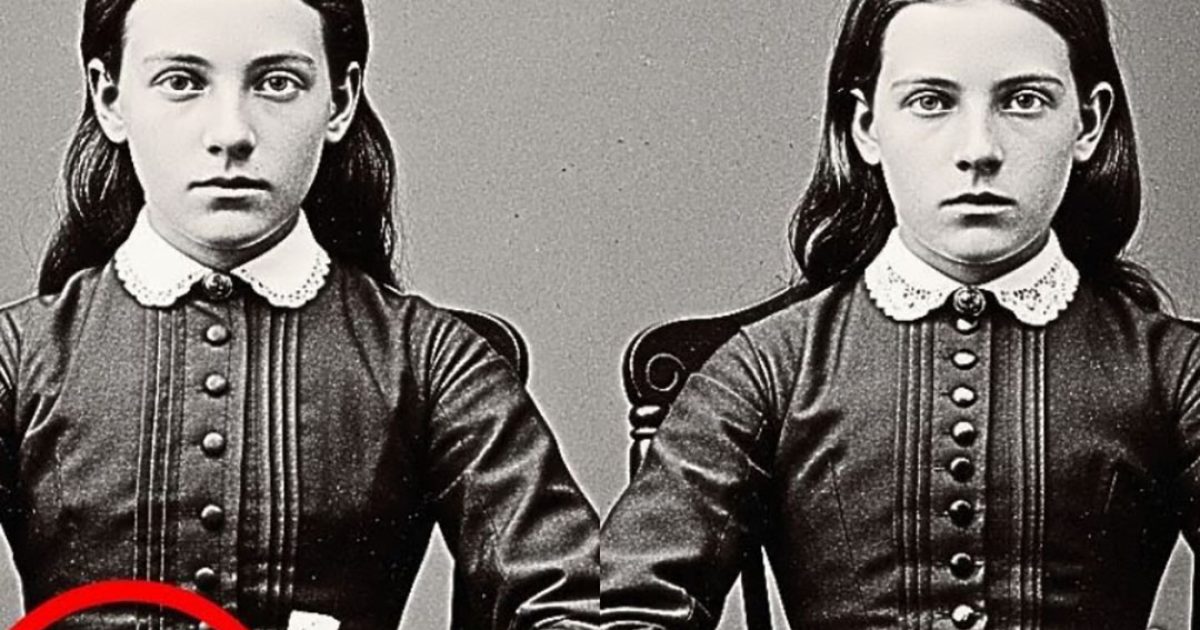 C'était un portrait touchant de deux petites filles, mais le ruban à leurs poignets révèle une sombre vérité