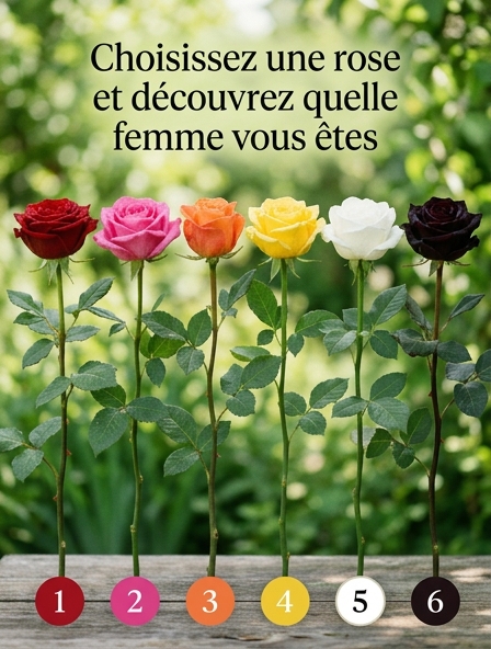 Choisissez une rose et découvrez quel genre de femme vous êtes