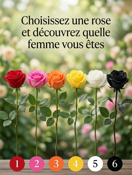 Choisissez une rose et découvrez quel genre de femme vous êtes