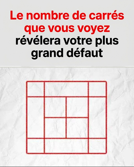 Combien de carrés voyez-vous ? Une illusion qui semble « révéler » votre principal défaut