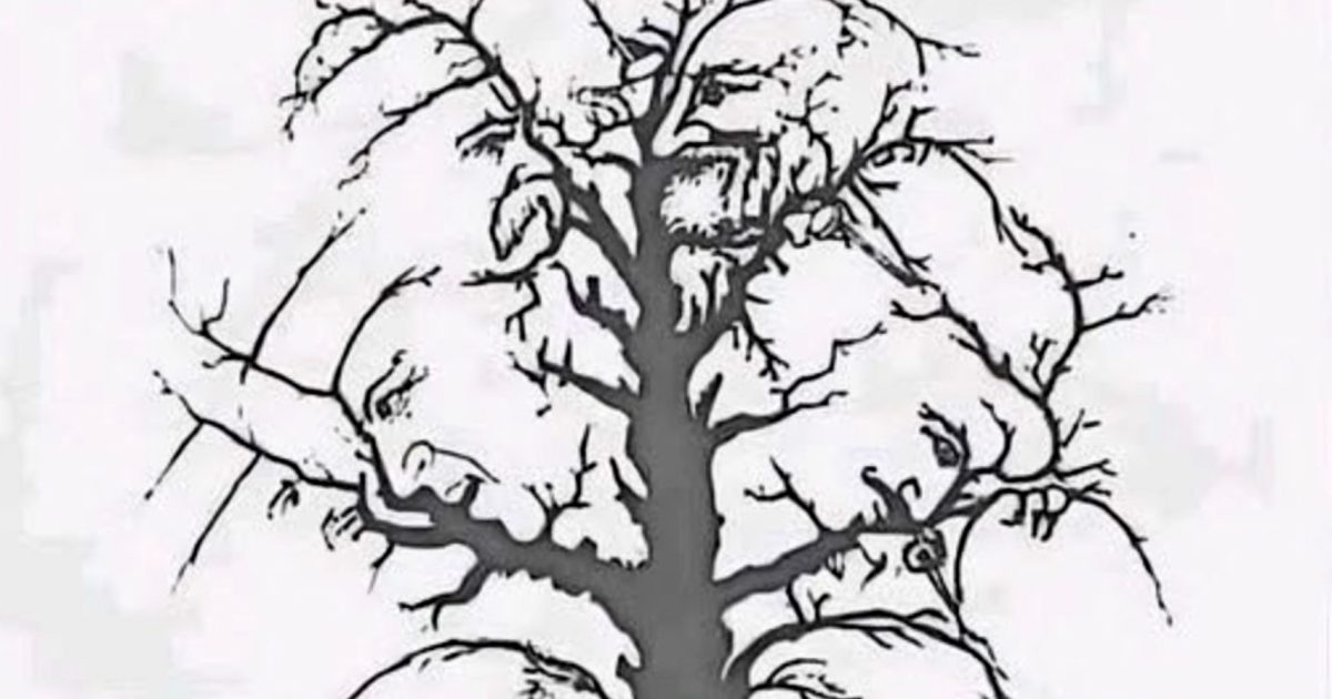 Combien de visages voyez-vous ? Ceux qui parviennent à repérer les 10 hommes et femmes cachés dans cette illusion d’optique font partie du top 1 %.