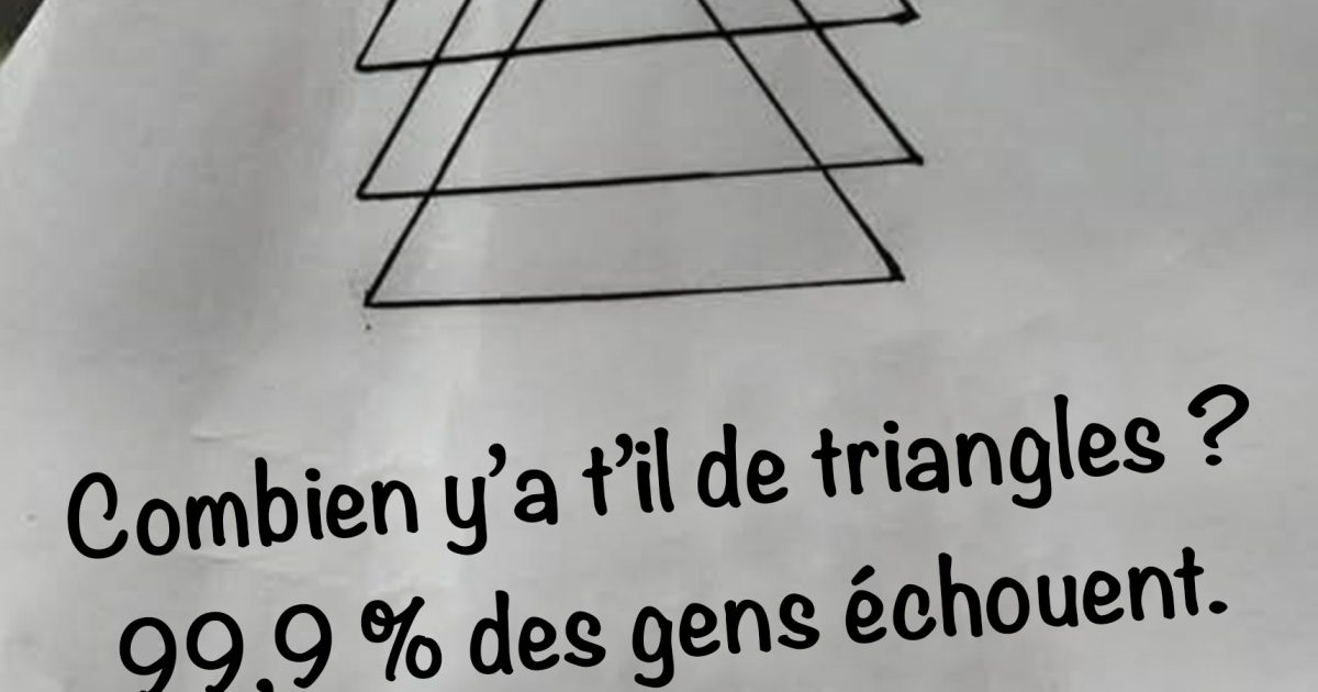 Combien y’a t’il de de triangles dans cette image ?