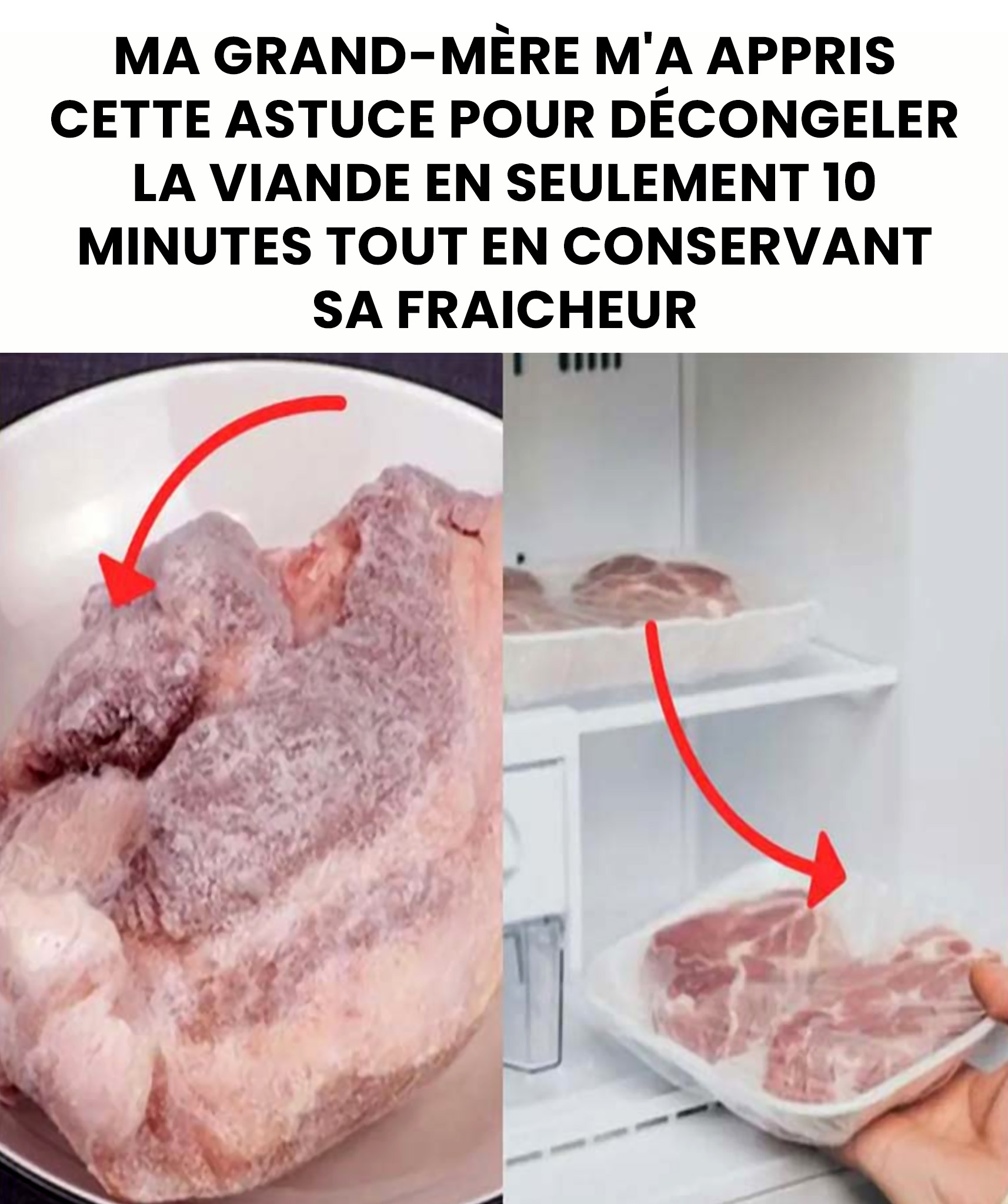 Comment décongeler la viande en 10 minutes sans altérer sa fraîcheur ?