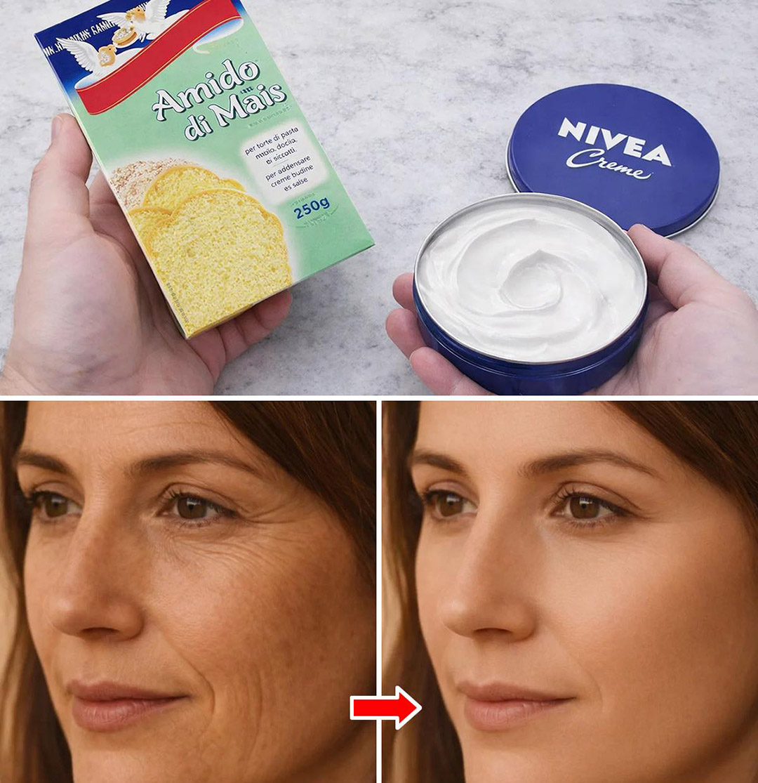 Crème Nivea et masque à la fécule de maïs pour rajeunir la peau de 15 ans