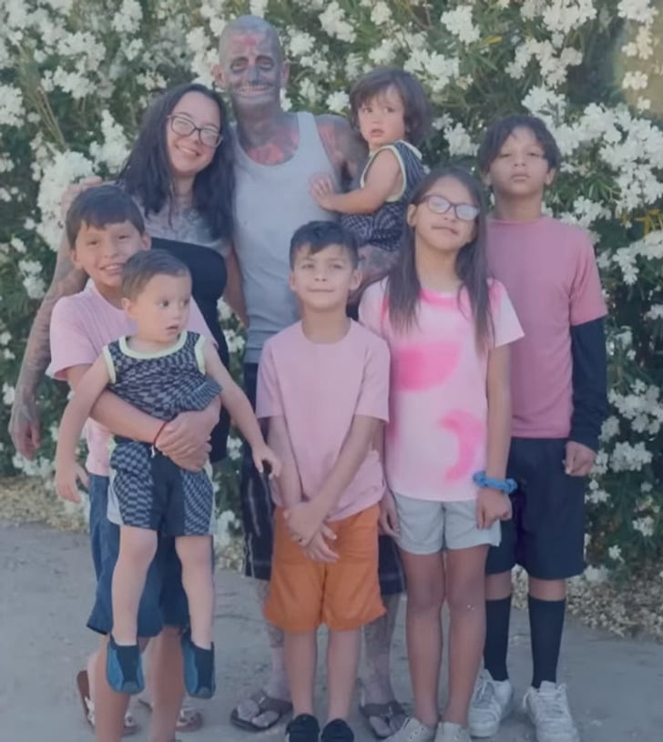 Richard Huff avec ses enfants