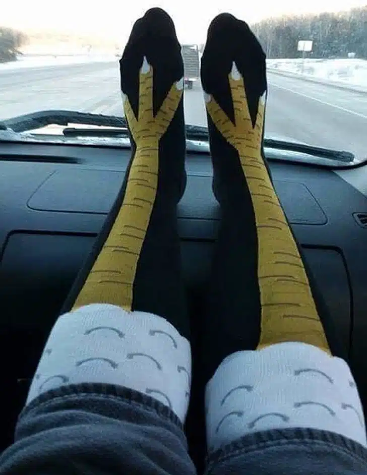Chaussettes-pattes de poule