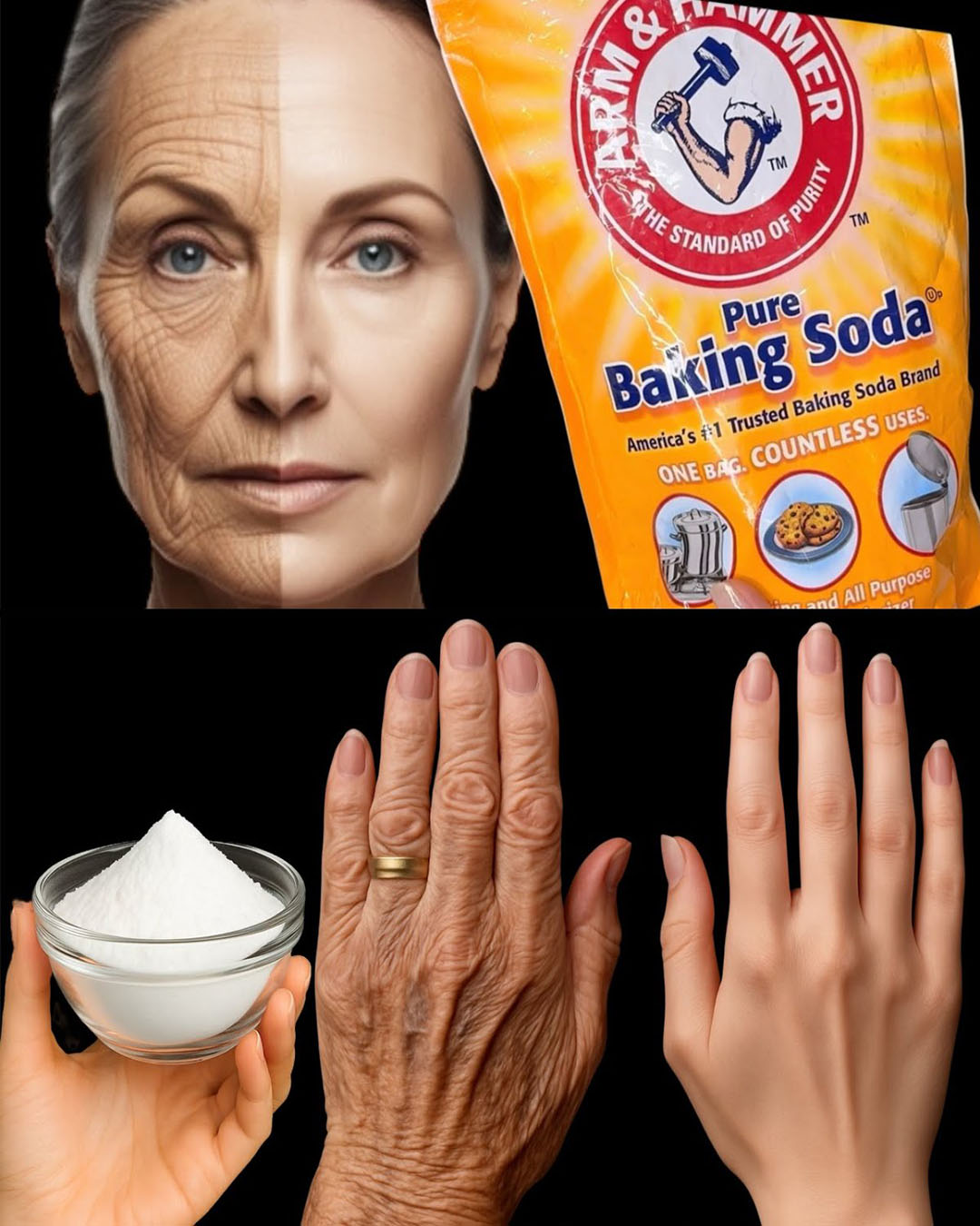 Découvrez comment le bicarbonate de soude peut transformer l’apparence de votre peau en quelques minutes — même après 70 ans !