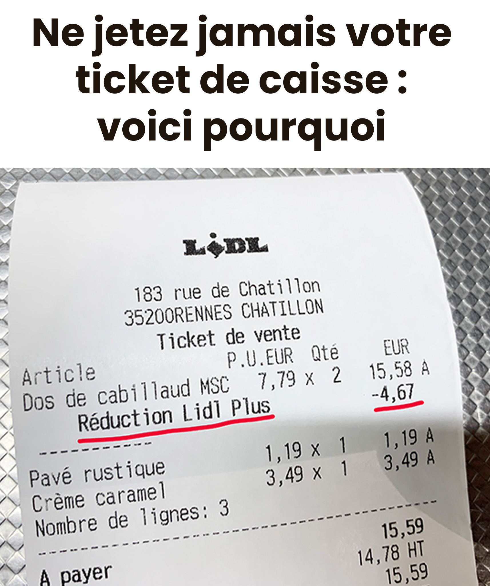Découvrez pourquoi il est important de toujours conserver votre ticket de caisse après vos achats au supermarché