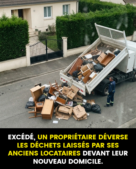 Des locataires quittent une maison remplie d’ordures : le propriétaire les dépose devant leur nouveau domicile