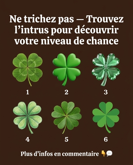 Déterminez l'intrus pour savoir si vous êtes vraiment « chanceux »