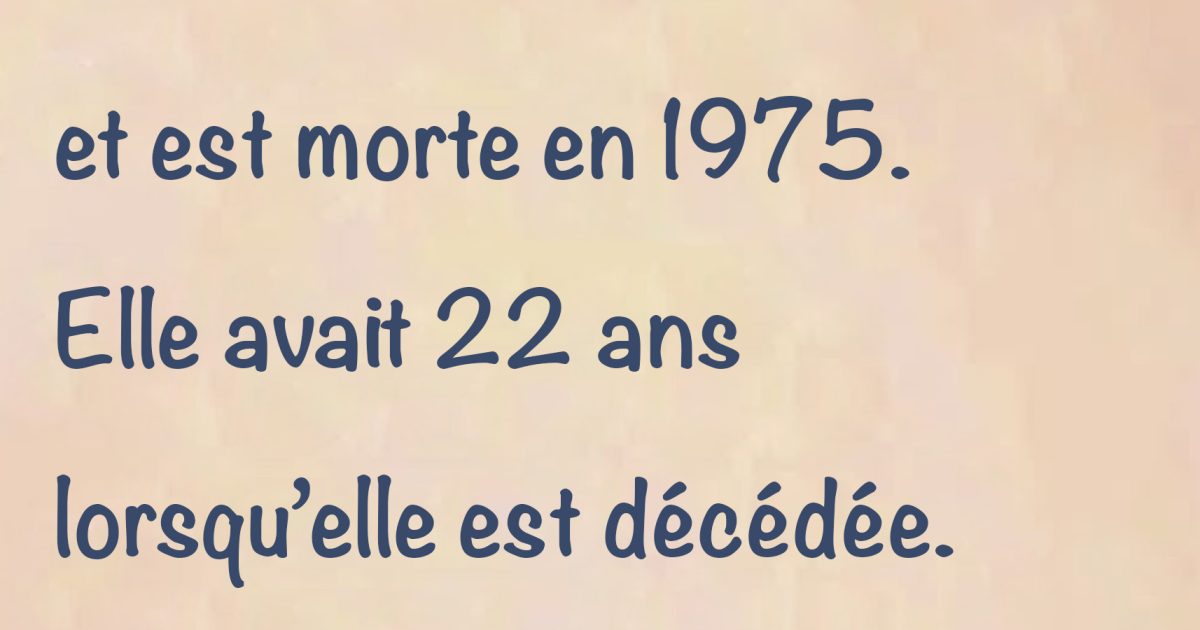 Devinette : cette femme est née en 1975