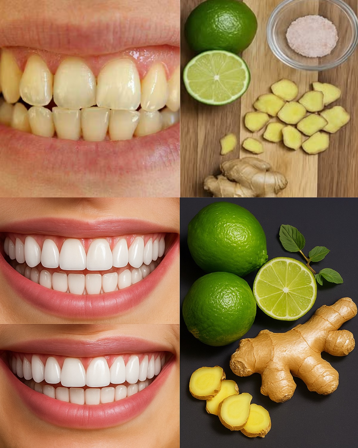 Dites adieu aux taches : blanchissez vos dents naturellement avec du gingembre et du sel
