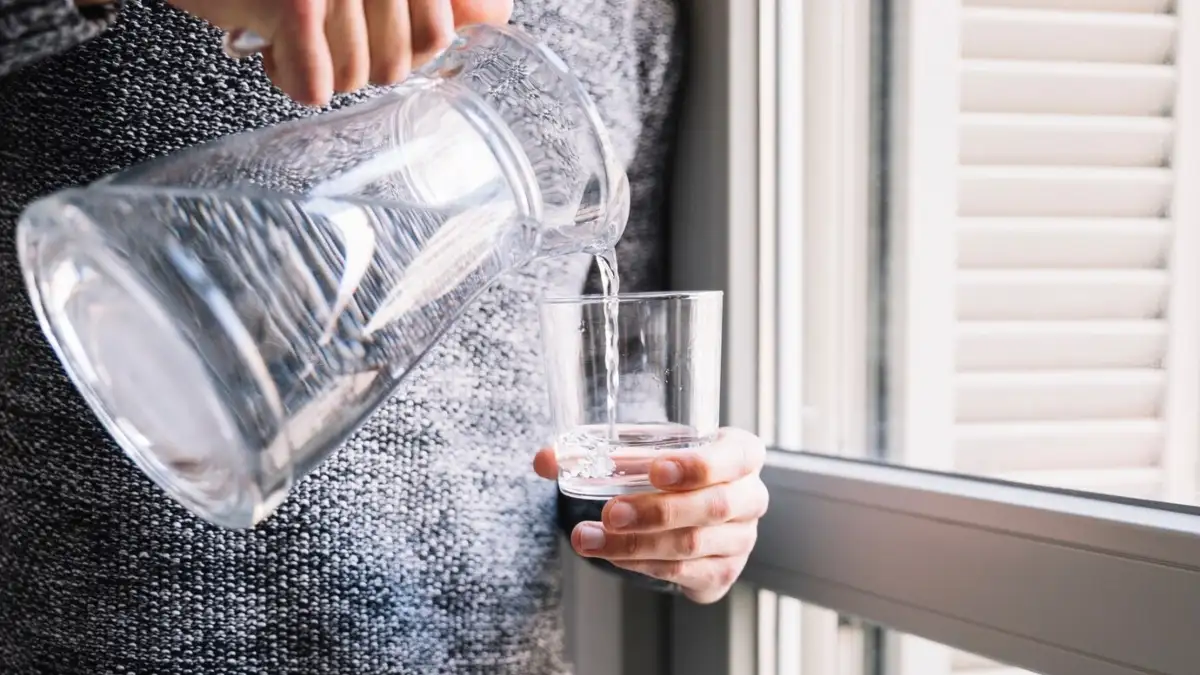 Verre d'eau et bien-être