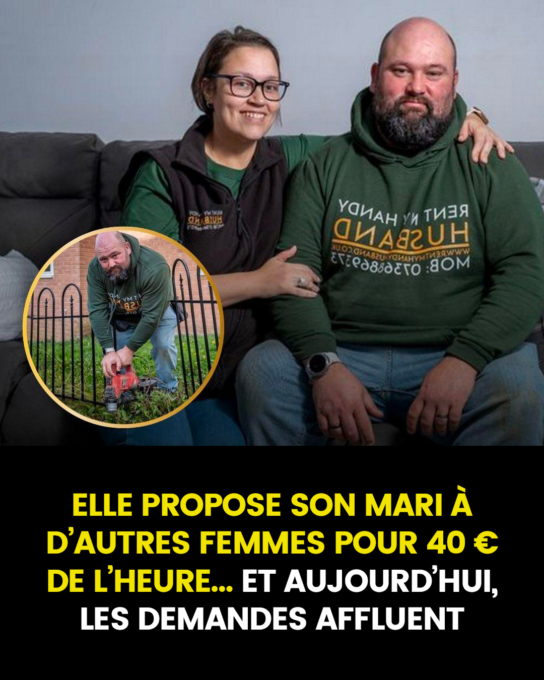 Elle “loue” son mari 40 € de l’heure à d’autres femmes pour les aider dans leurs travaux de bricolage