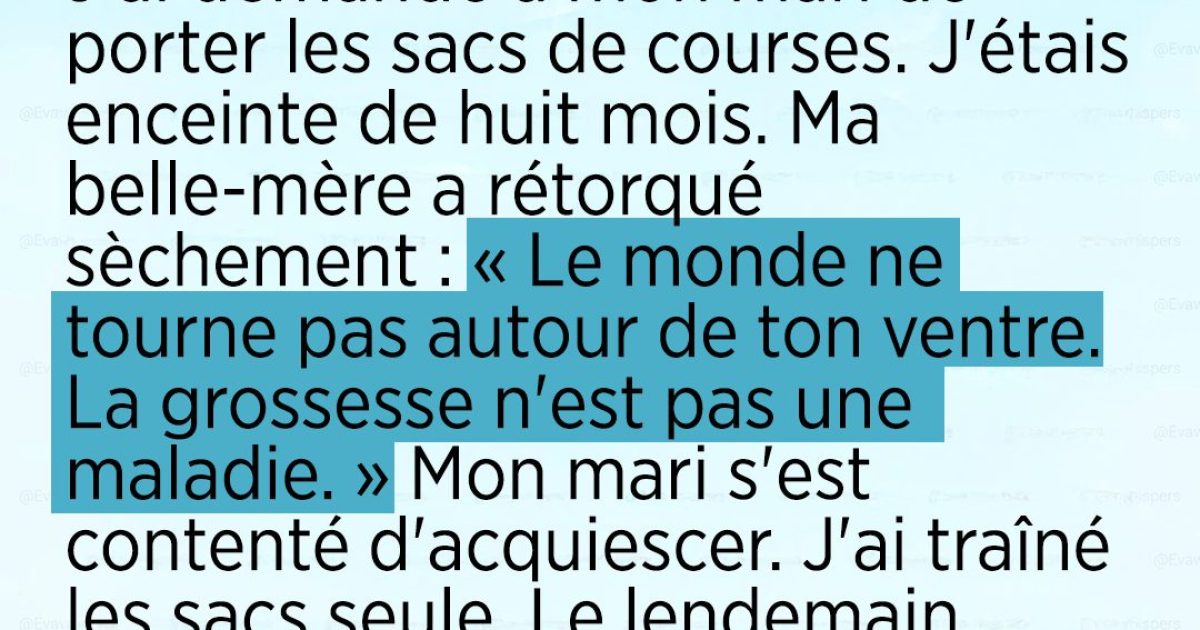 Enceinte de 8 mois et en difficulté pour faire les courses