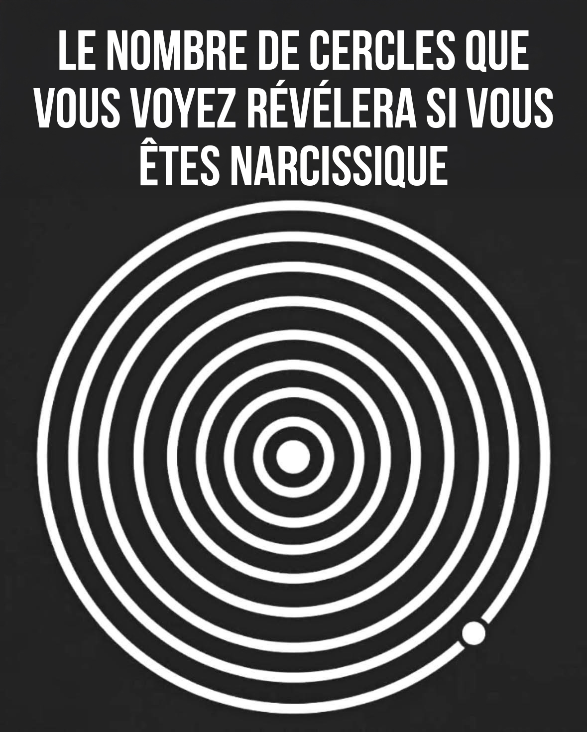 Êtes-vous narcissique ? Le nombre de cercles que vous voyez pourrait le révéler